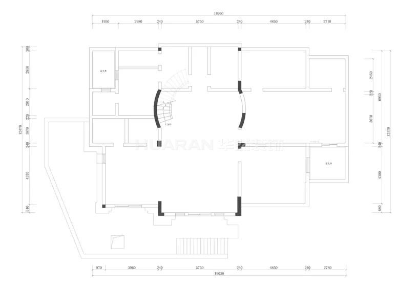 负一层原始结构图